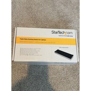 StarTech USB3DOCKH2DP Triple Monitor Laptop Docking Station Open Box Complete